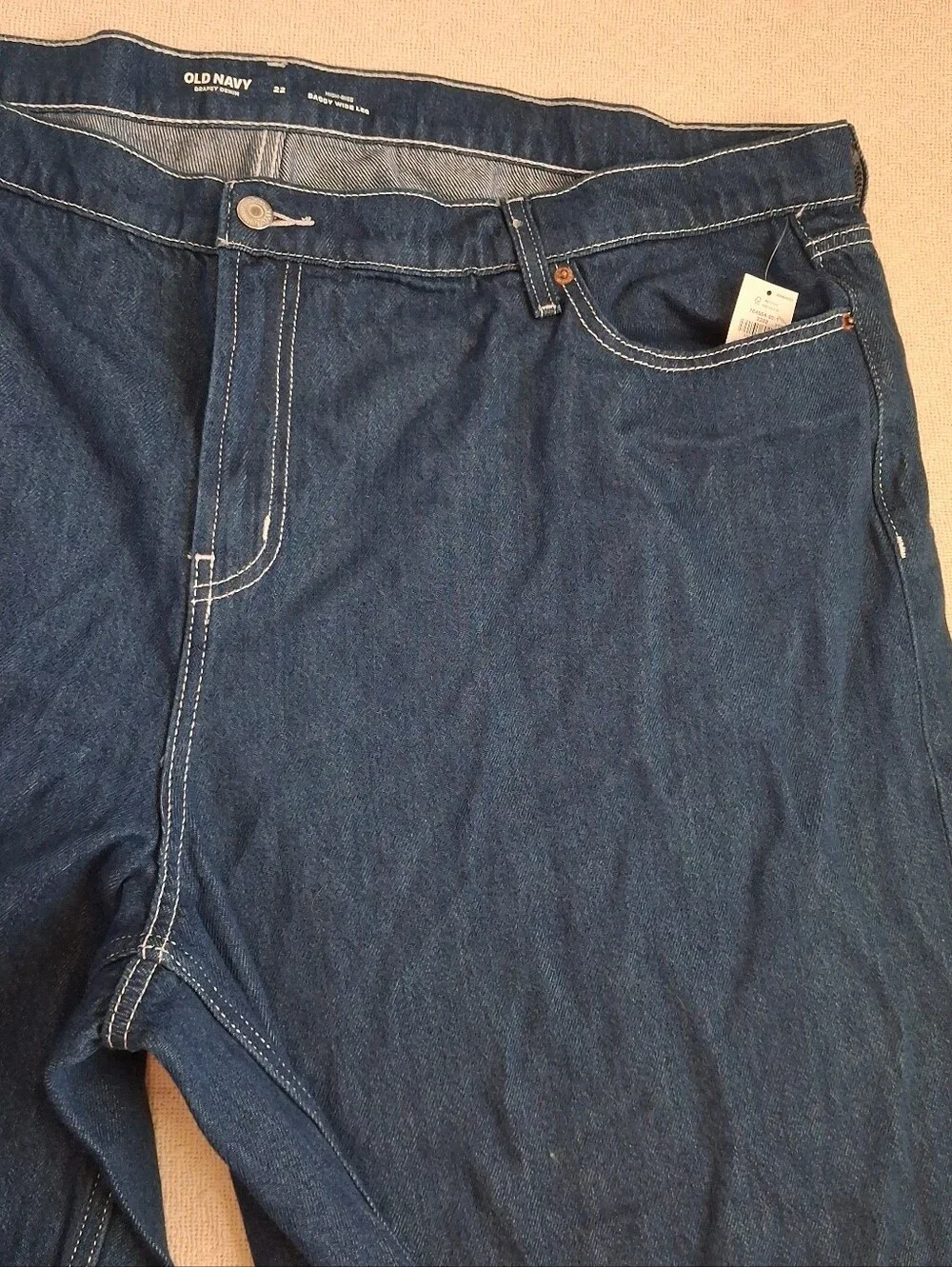 old navy ♡ baggy wide leg drapey denim high rise jean shorts 22